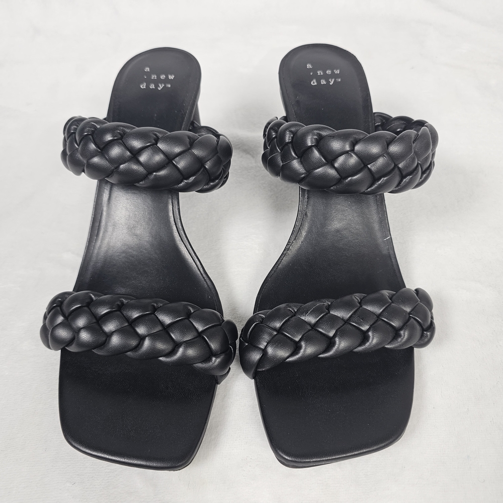 A New Day Women's Black Braided Sandals